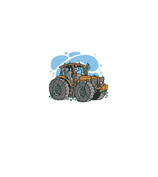 TRACTOR model alb pe tricou
