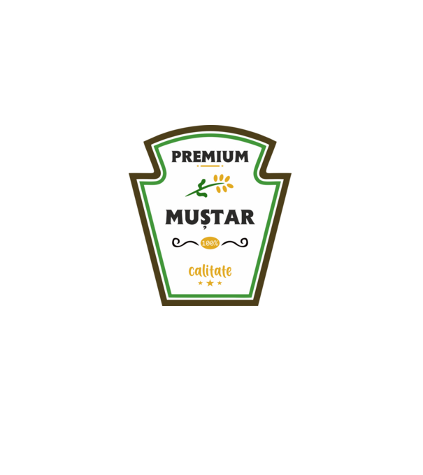 muștar premium - calitate model nisipiu pe tricou