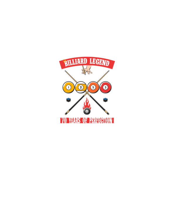 Billiard legend born in 1953 model negru pe tricou