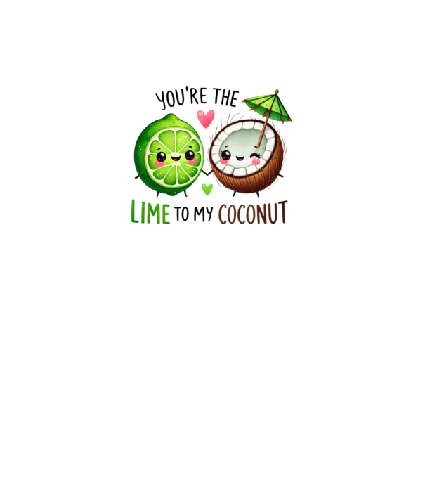 Lime to my Coconut model alb pe tricou