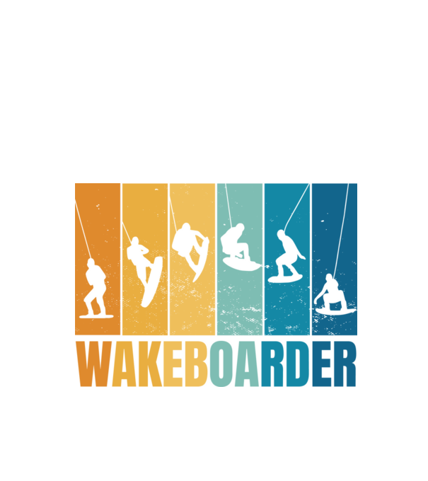 Wakeboard model negru pe tricou