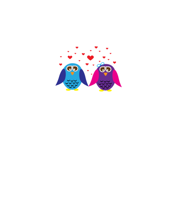Owl Love model galben pe tricou