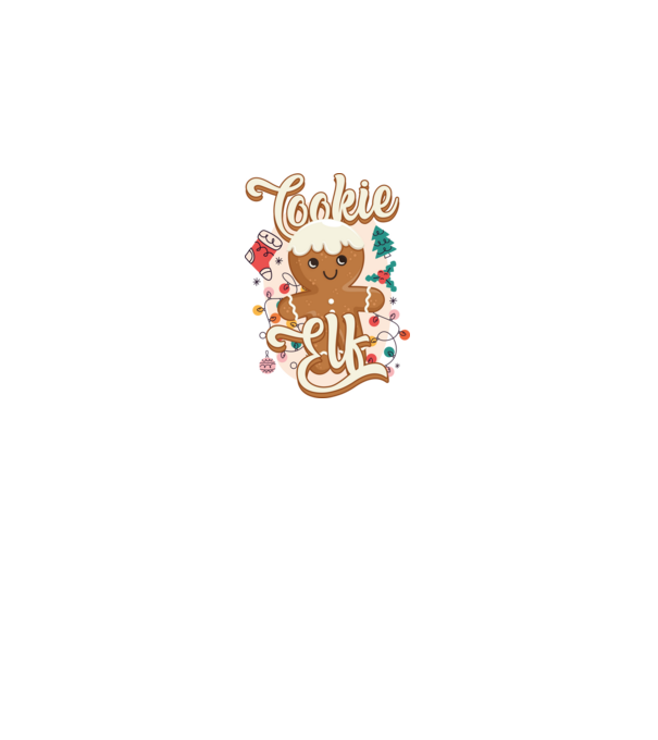 Cookie elf model alb pe tricou
