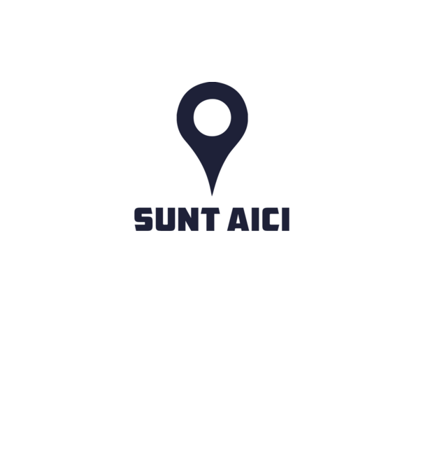 Sunt Aici model alb pe tricou
