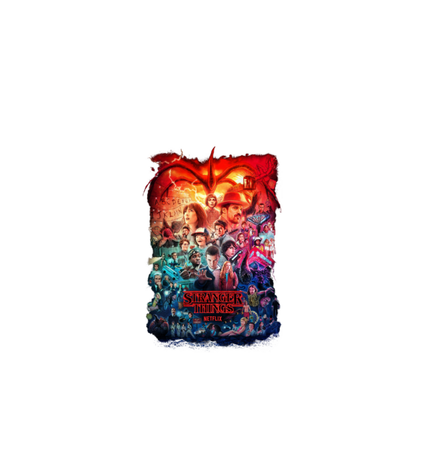 stranger things tribute poster2 model negru pe tricou