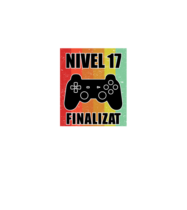 Nivel 17 finalizat model negru pe tricou