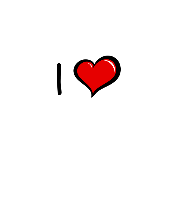 ilove model alb pe tricou