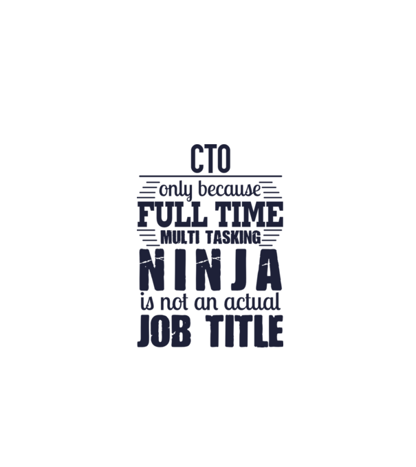 CTO-full time ninja model alb pe tricou
