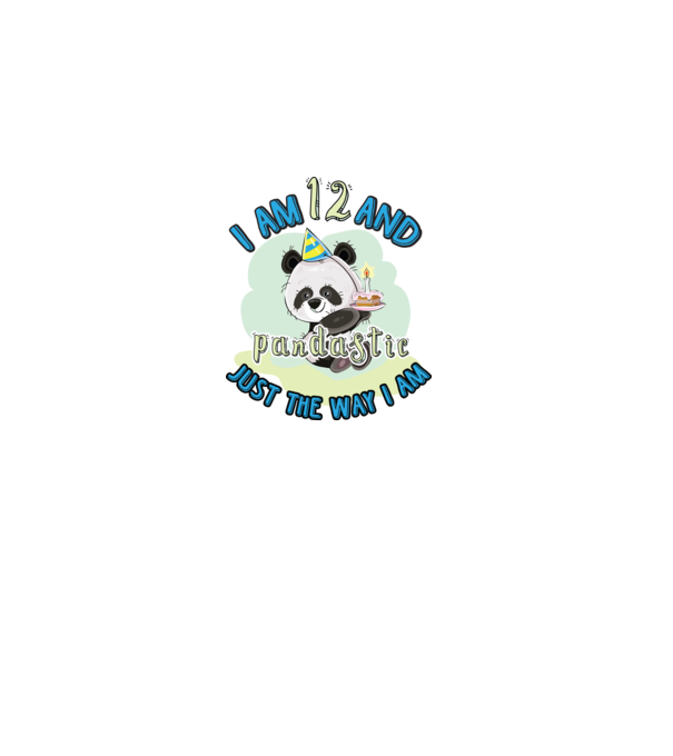 PANDASTIC 12 model alb pe tricou