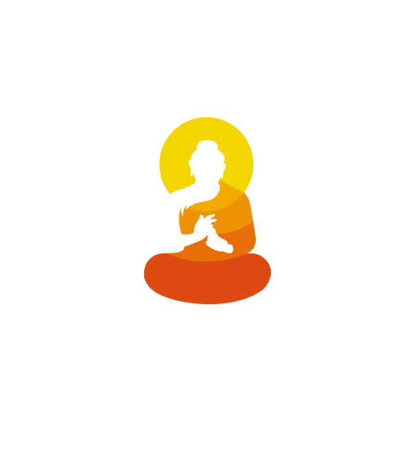 Călugăr meditator model negru pe tricou