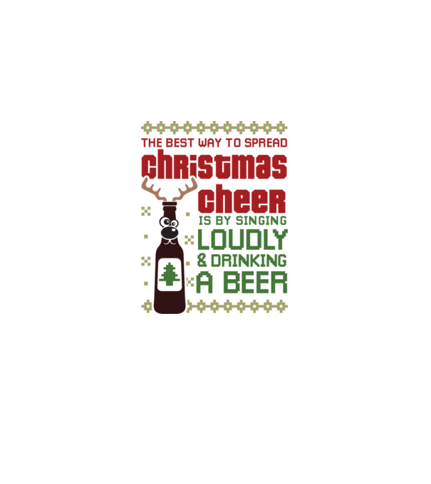 Christmas cheer beer pulovăr urât model alb pe tricou
