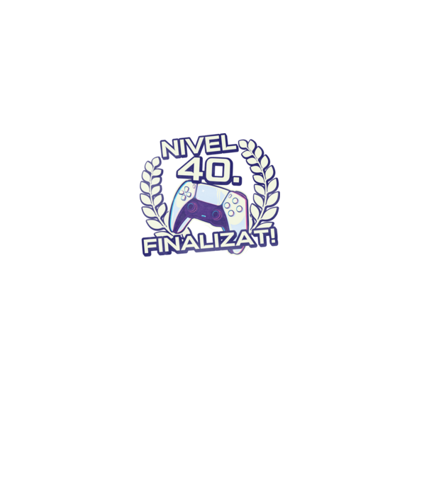 Nivel 40 finalizat! model negru pe tricou