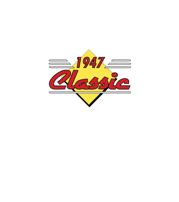Classic - 1947 model alb pe tricou