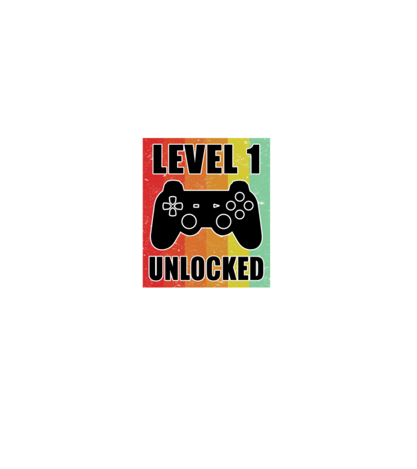 level 1 unlocked retro gamer model negru pe tricou