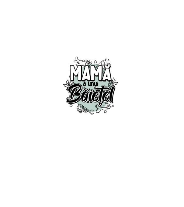 Mamă a unui băiețel model gri pe tricou