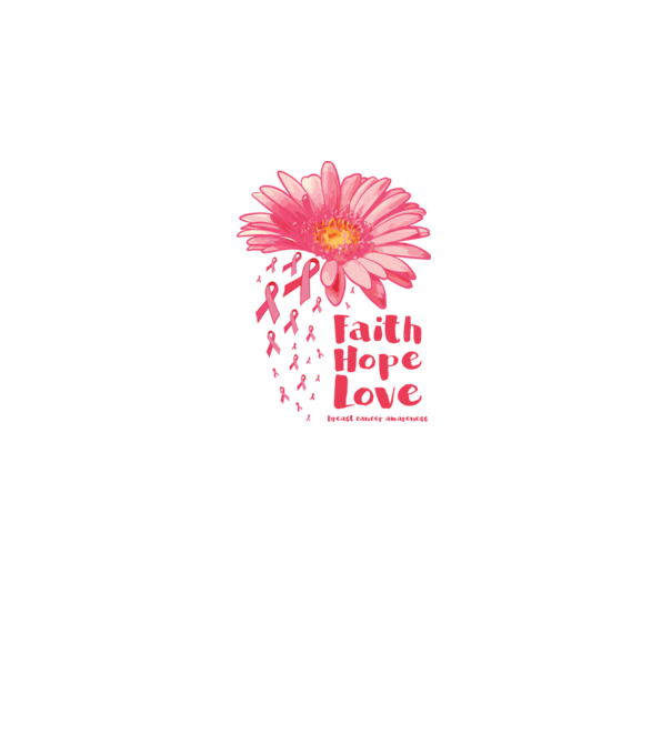 Gerbera faith hope love model alb pe tricou