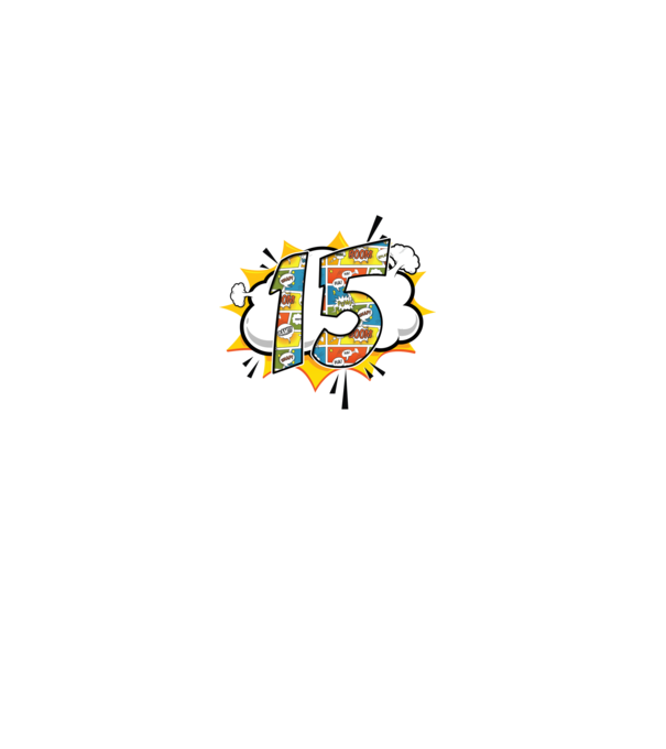 Birthday Comic Number 15 model albastru regal pe tricou