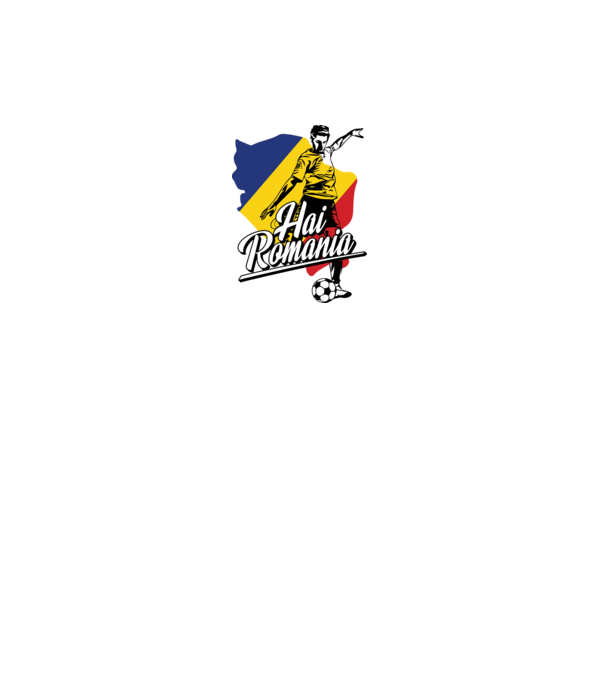 Hai romania fotbal model alb pe tricou