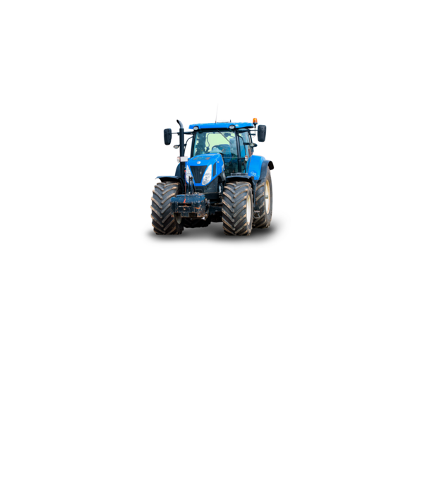 TRACTOR model alb pe tricou