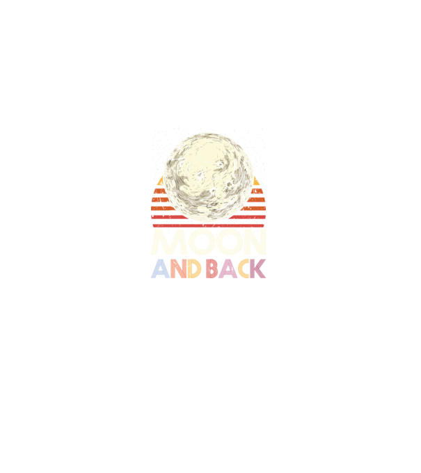 Retro vintage love you to the moon and back MOON model negru pe tricou