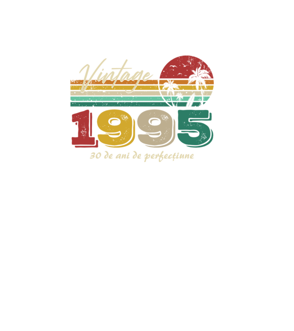 VINTAGE 1995 model negru pe tricou