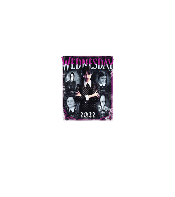 WEDNESDAY ADDAMS multi all time model negru pe tricou