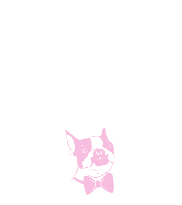 Boston Terrier model roz deschis pe tricou