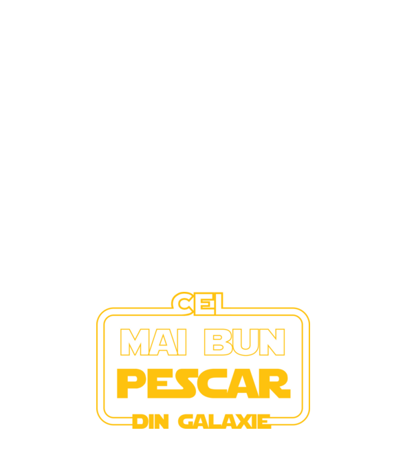 Cel mai bun pescar din galaxie model negru pe tricou