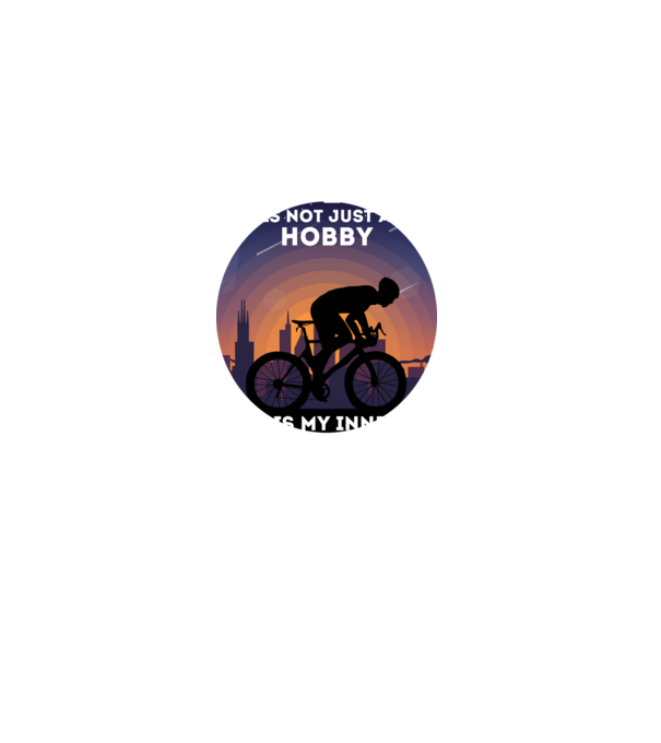 cycling is not just a hobby model negru pe tricou