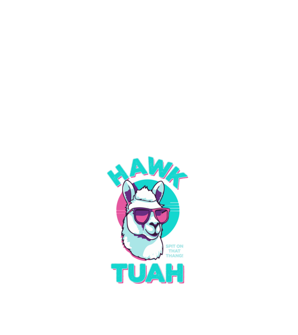 Hawk tuah llama retro sunglasses model alb pe tricou