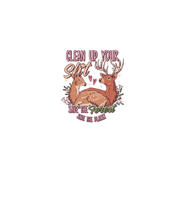 Save the forest model alb pe tricou