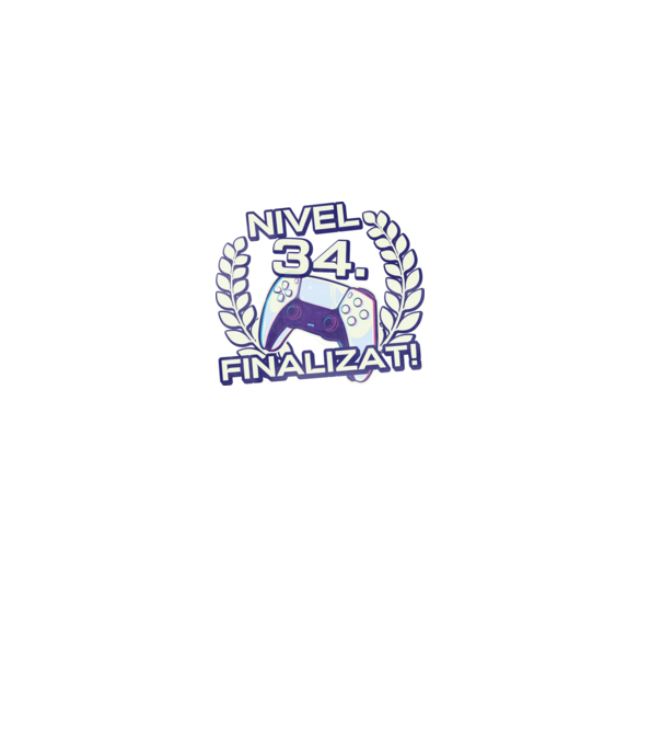 Nivel 34 finalizat! model negru pe tricou