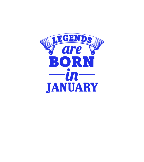Legends are born in January model alb pe tricou