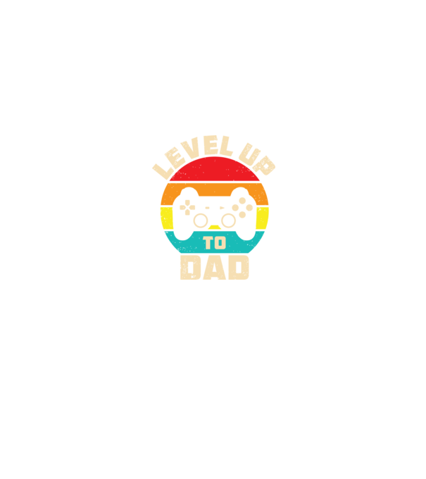 Level Up Dad model negru pe tricou