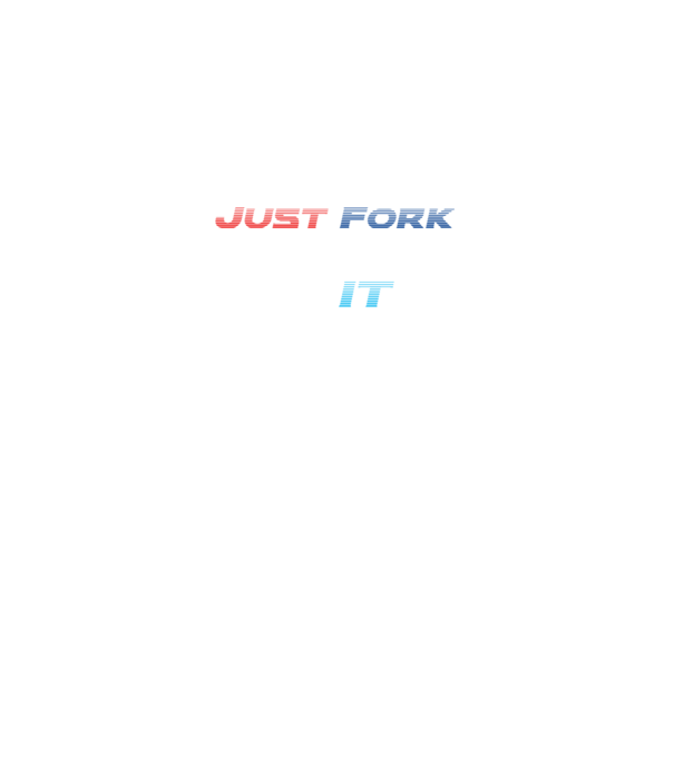 Just Fork It model negru pe tricou