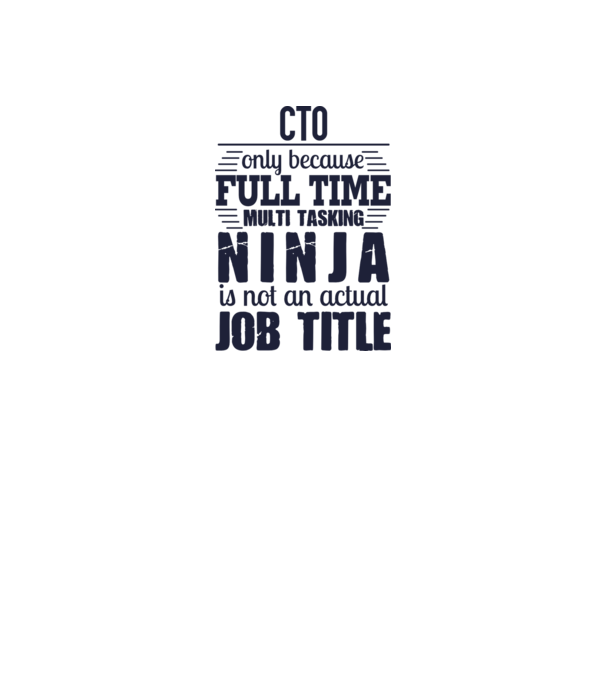 CTO-full time ninja model alb pe tricou