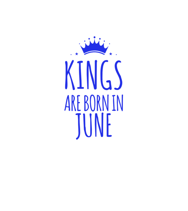Kings are born in - June model alb pe tricou