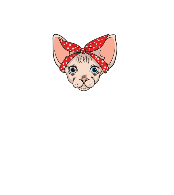 sphynx mom model negru pe tricou