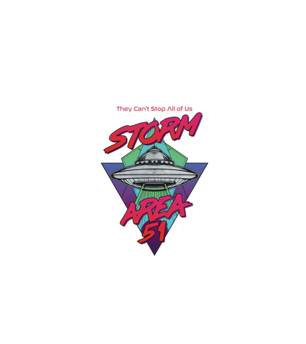 storm area 51 ufo model alb pe tricou