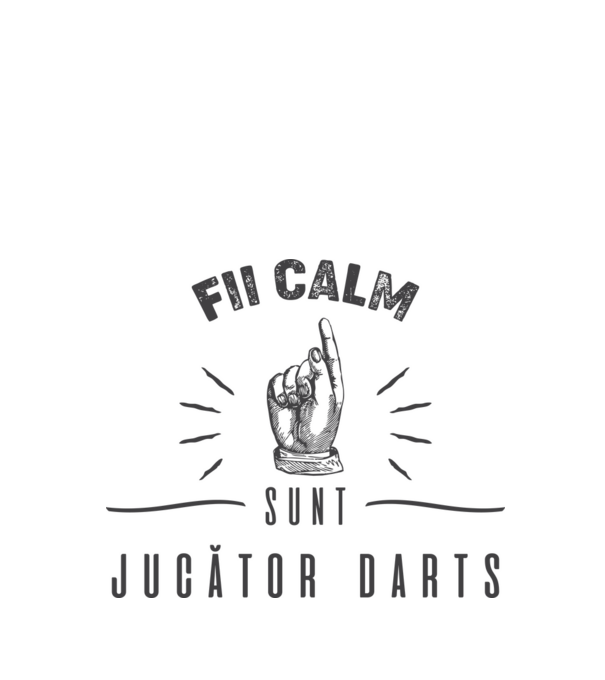 fii calm, sunt jucător darts model verde de măr pe tricou