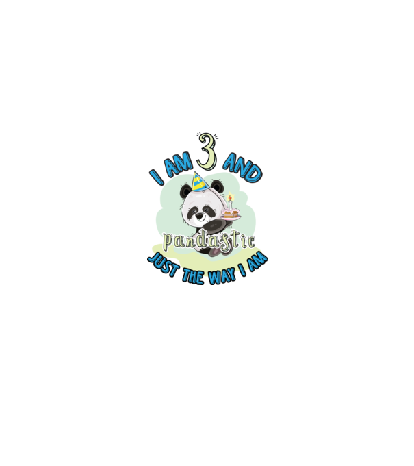 PANDASTIC 3 model alb pe tricou