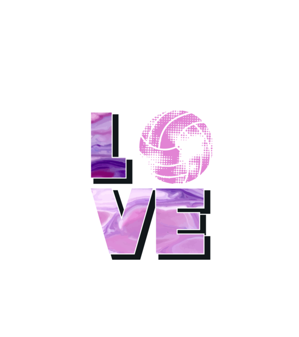Love volleyball model negru pe tricou
