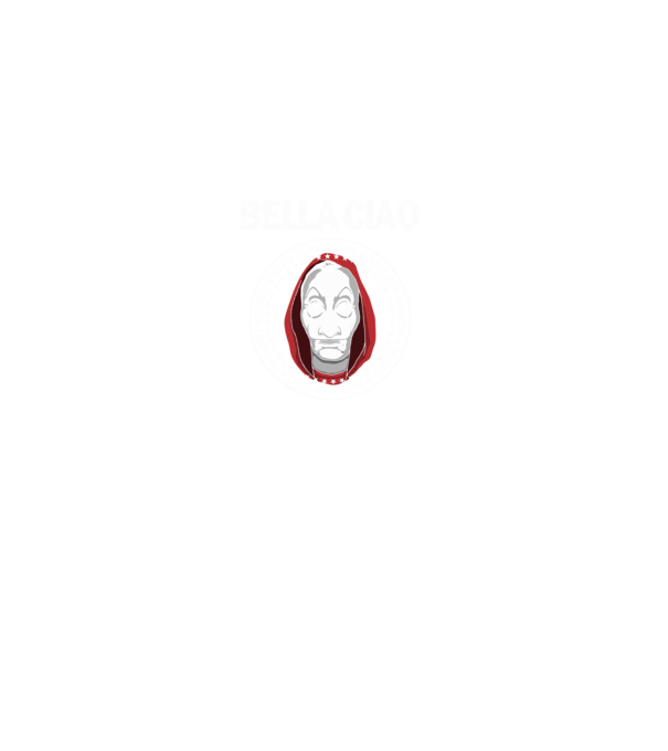 bella ciao stroke white model negru pe tricou