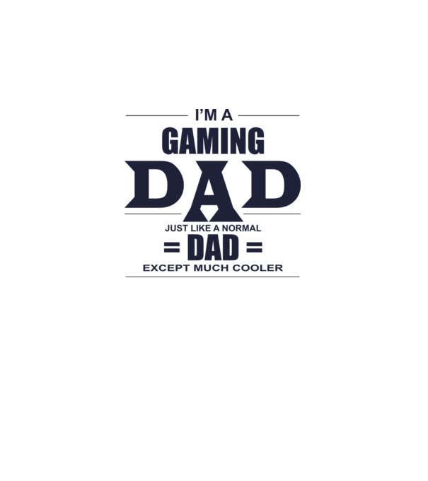 Gaming dad model alb pe tricou