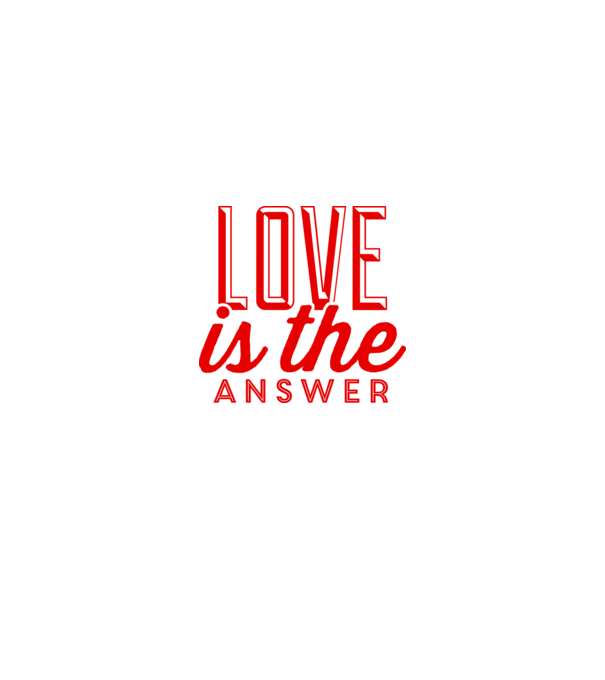 love in answer model negru pe tricou