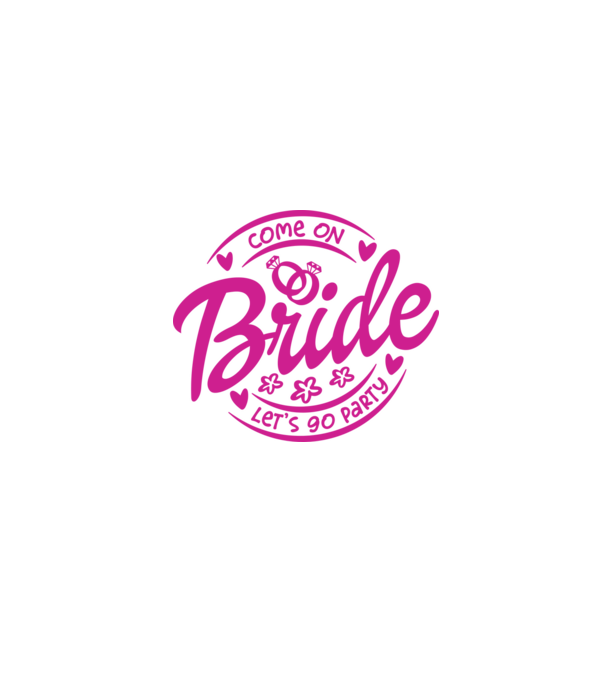 Bride Barbie lets go party model alb pe tricou