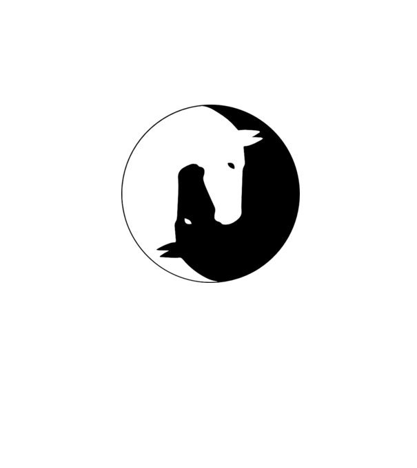 Lovas ying-yang model alb pe tricou