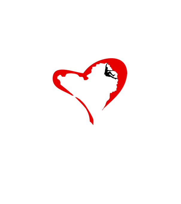 heartclimb model alb pe tricou