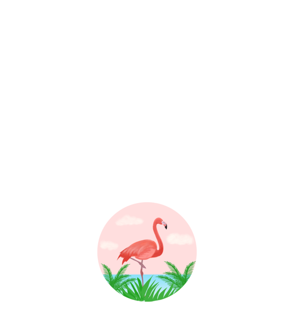 Flamingo model negru pe tricou