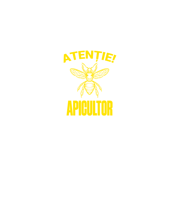 Atenție, apicultor! Dacă mă vezi fugind, încearcă să ții pasul! model negru pe tricou